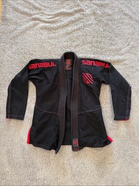Sanabul Men's Black & Red Brazilian Jiu-Jitsu Gi Jacket
